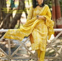 Yellow Batik Print - Yellow, L