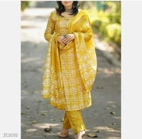 Yellow Batik Print - Yellow, L