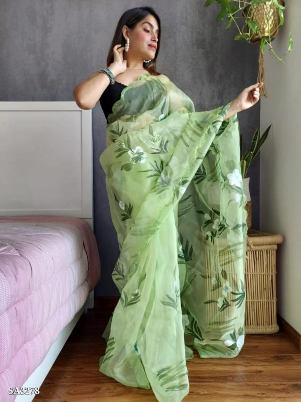 Suman Organza - Mint Green