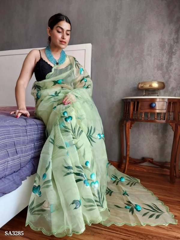 Suman Organza - Mint Green