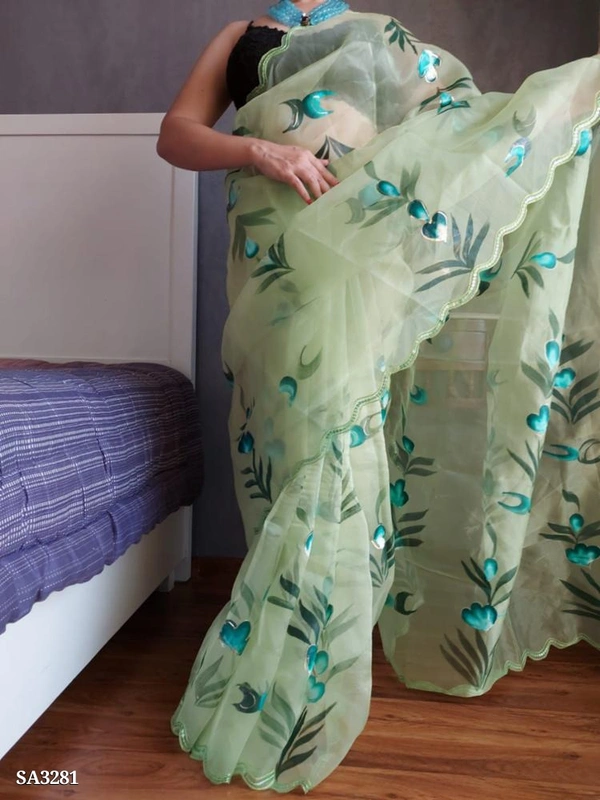 Suman Organza - Mint Green