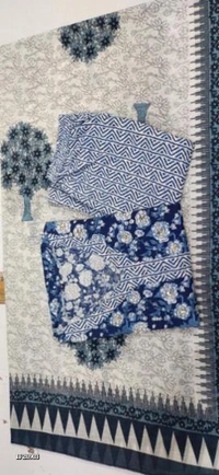 Beutiful Stylish Blue Print Kurti - M
