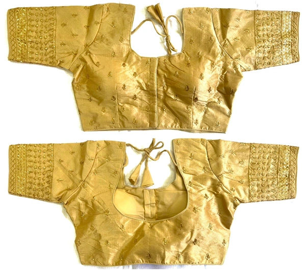 Vrinda Blouse - Gold, 38( Alter Upto 42)