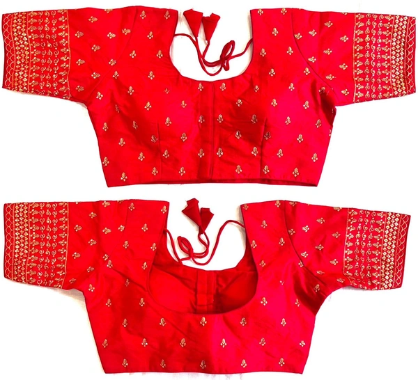 Vrinda Blouse - Red, 38( Alter Upto 42)