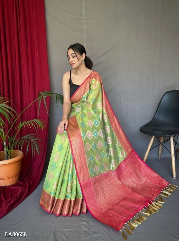 Aashi Silk Saree..1 - Green, Free