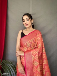 Aashi Silk Saree..1 - Tickle Me Pink, Free