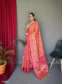 Aashi Silk Saree..1 - Tickle Me Pink, Free