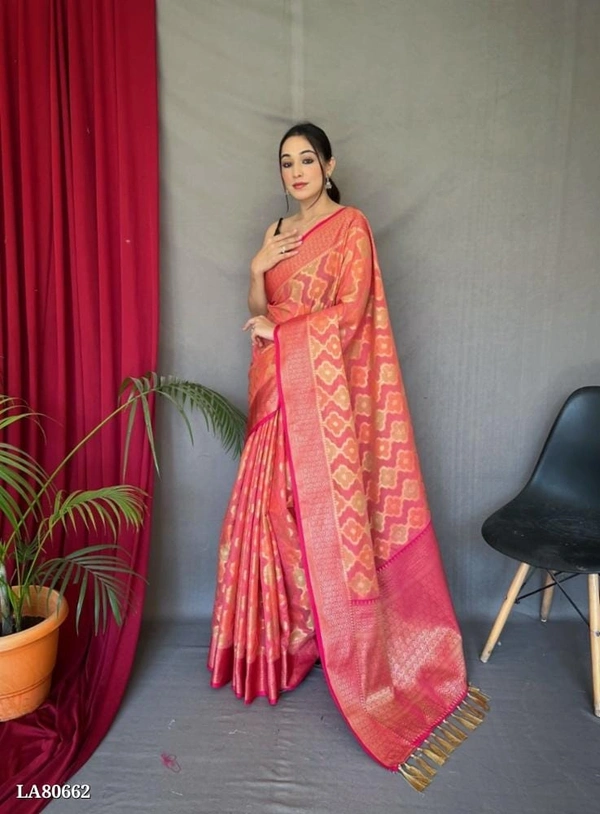 Aashi Silk Saree..1 - Tickle Me Pink, Free