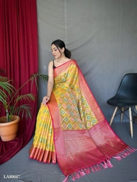 Aashi Silk Saree..1 - Laser Lemon, Free