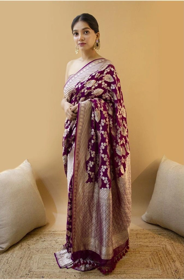 Wedding Silk Saree Kp1087 - Purple