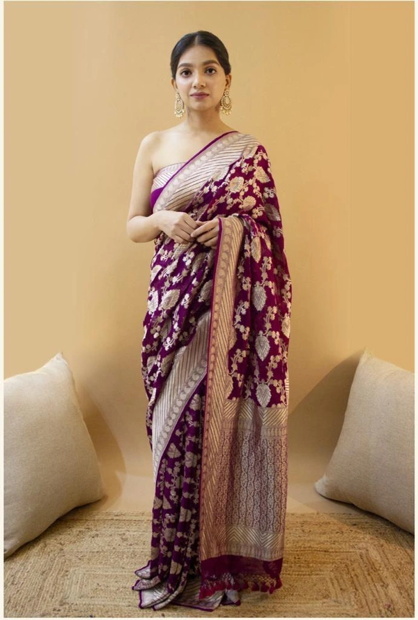 Wedding Silk Saree Kp1087 - Purple