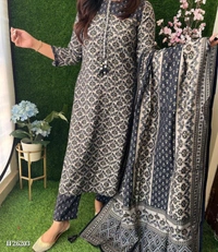 Pure Fine Reyon Kurti Pant Dupatta - M