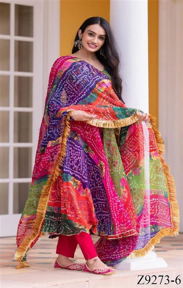 Bhandhani Gown  - XL
