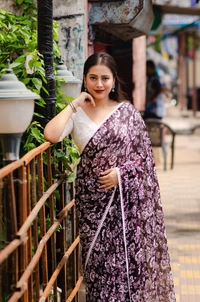Soft Printed Saree  - Clairvoyant