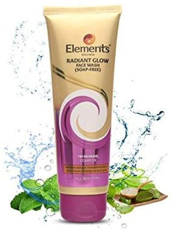 Elements WELLNESS RADIANT GLOW FACE WASH (SOAP-FREE) 100 gms
