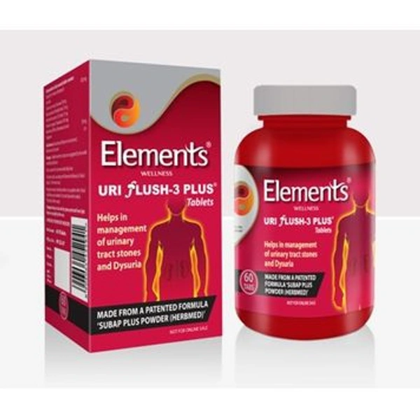 Elements WELLNESS URI fLUSH-3 PLUS Tablets 60 TABS