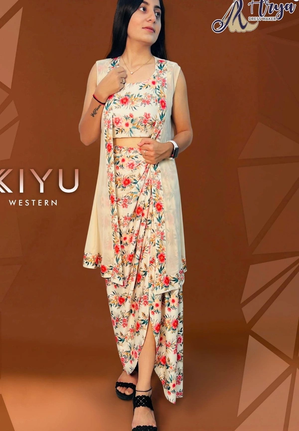 Arya Dress Maker  Kiyu Dhoti Suit - M