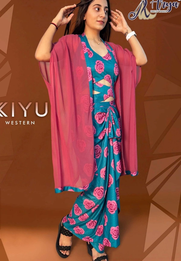 Arya Dress Maker  Kiyu Dhoti Suit - L