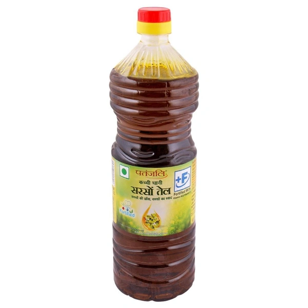 Patanjali Kachi Ghani Mustard Oil 1 L (Bottle)