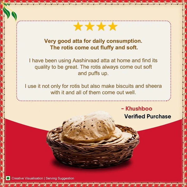 Aashirvaad Atta - Whole Wheat, 1 kg Pouch