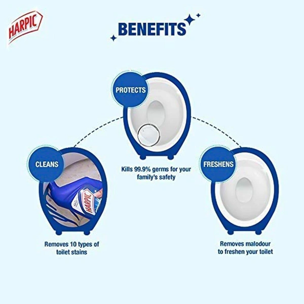 Harpic Power Plus Original Disinfectant Toilet Cleaner - 500ml