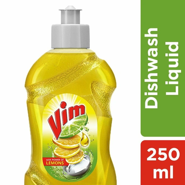 Vim Lemon Concentrated Dishwash Liquid 250 ml