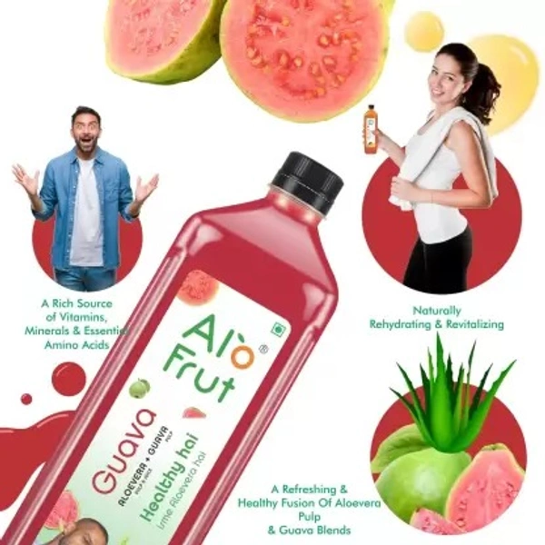 AloFrut Juices Guava Aloevera Juice- 160ml