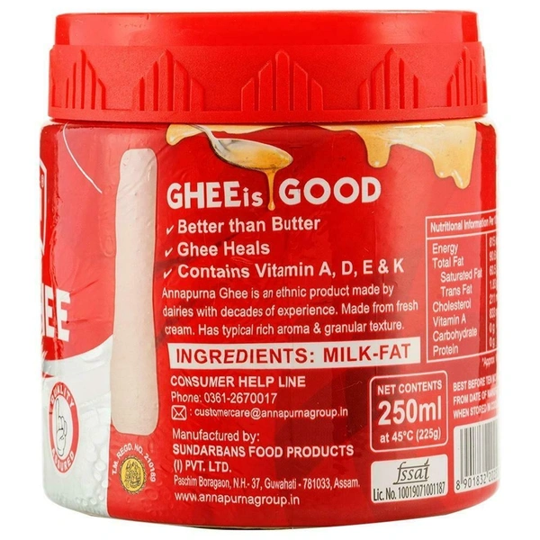 Annapurna Desi Ghee(Jar) - 250ml