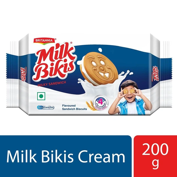 Britannia Milk Bikis Milky Cream Biscuits 200g