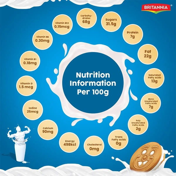 Britannia Milk Bikis Milky Cream Biscuits 200g