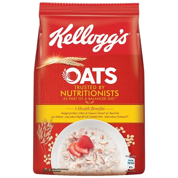 Kelloggs Oats - Low In Sodium, Soluble Fibre, Reduce Cholesterol, 400g