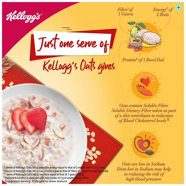 Kelloggs Oats - Low In Sodium, Soluble Fibre, Reduce Cholesterol, 400g