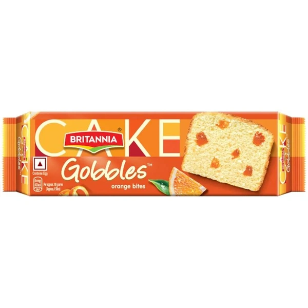 Britannia Gobbles Cake - Orange Bites