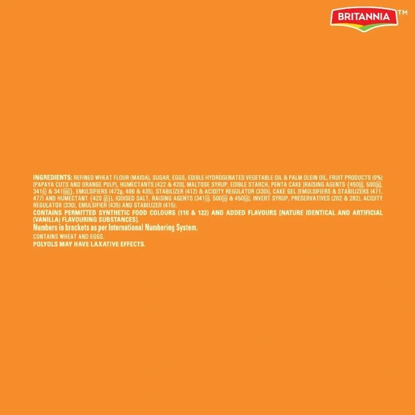 Britannia Gobbles Cake - Orange Bites
