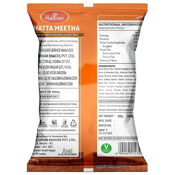 Haldiram's Khatta Meetha 200g