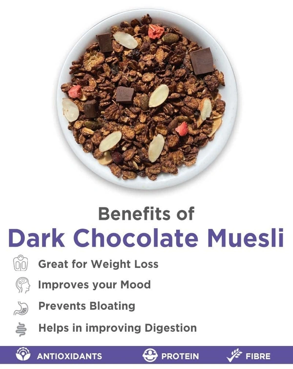 True Elements Dark Chocolate Muesli 400g