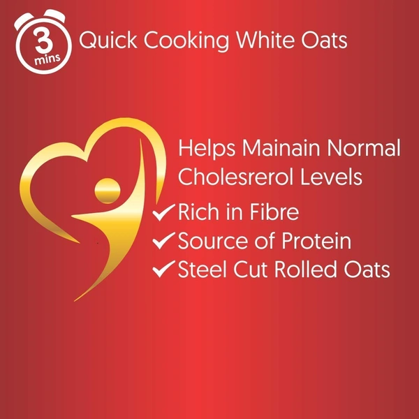 Manna Instant Oats  White Oats | High in Fibre and Protein | Helps Maintain Cholesterol - 1kg