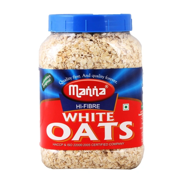 Manna Instant Oats White Oats | High in Fibre and Protein | Helps Maintain Cholesterol - 500g