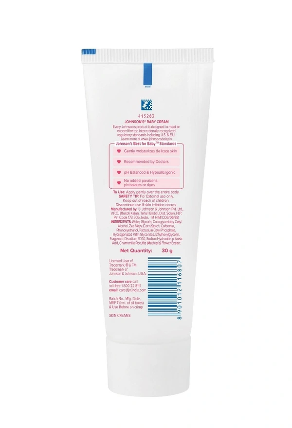 Johnson's Baby Cream  - 30g