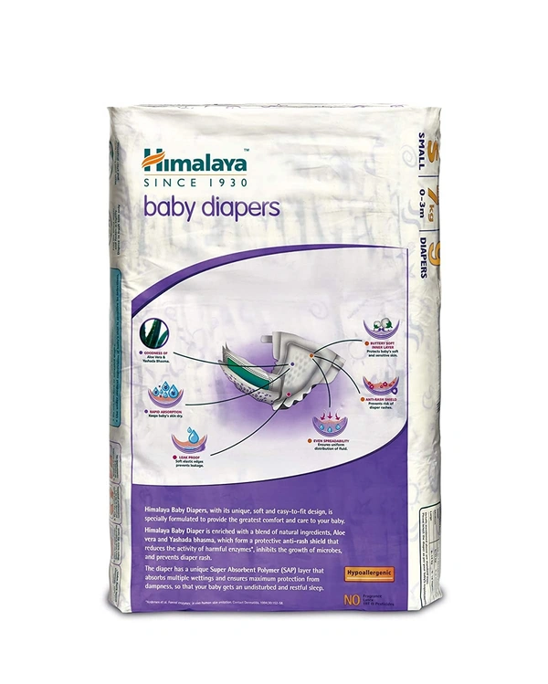 Himalaya Herbals Baby Diaper (White, Small) -9 Pieces