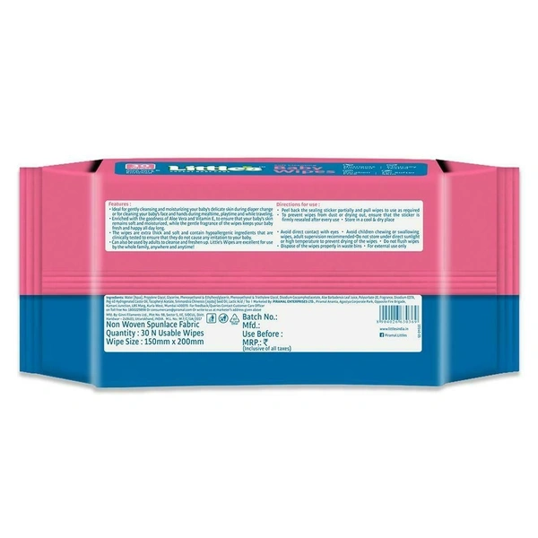 Little's Soft Cleansing Baby Wipes - 30'S