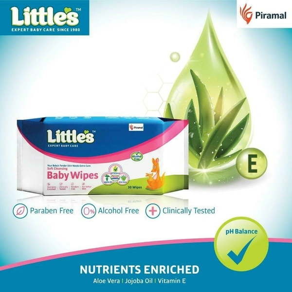 Little's Soft Cleansing Baby Wipes - 30'S