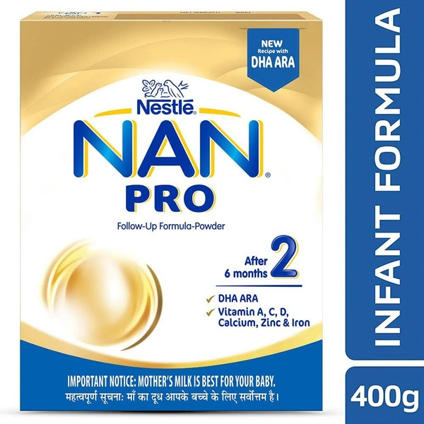 Nestle Nan Pro 2 Infant Follow-up Formula Powder 6 months + 400g