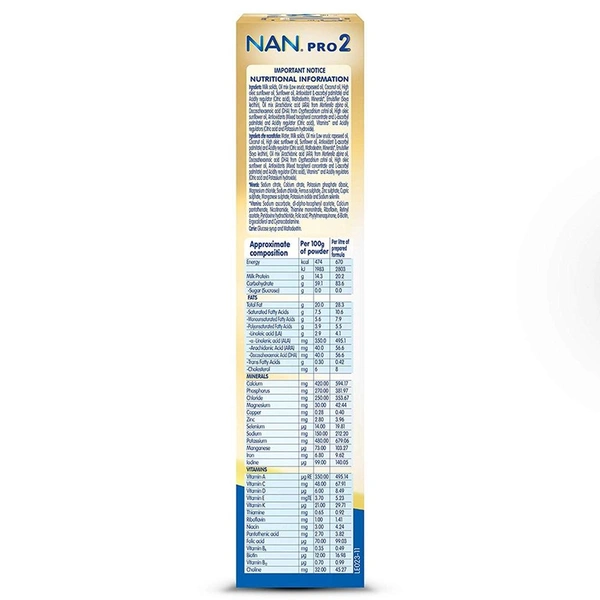 Nestle Nan Pro 2 Infant Follow-up Formula Powder 6 months + 400g