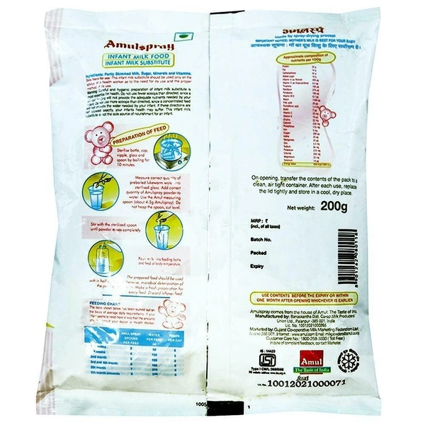 Amulspray Infant Milk Food Pouch Pack - 200g