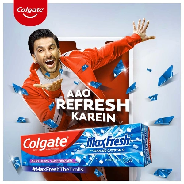 Colgate Max Fresh Peppermint Ice Blue Gel Toothpaste
