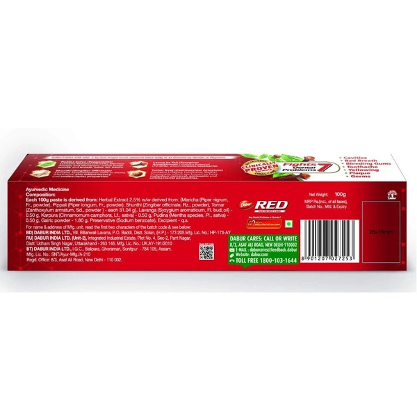 Dabur Red Toothpaste 100g