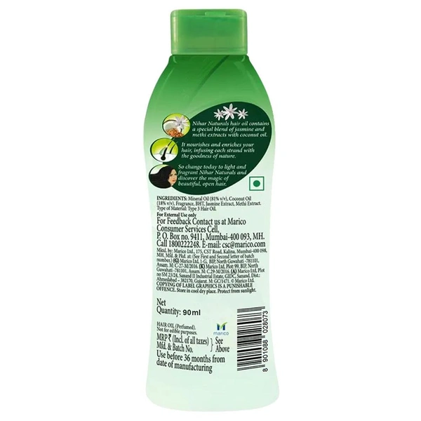 Nihar Naturals Jasmine Coconut Hair Oil - 90ml