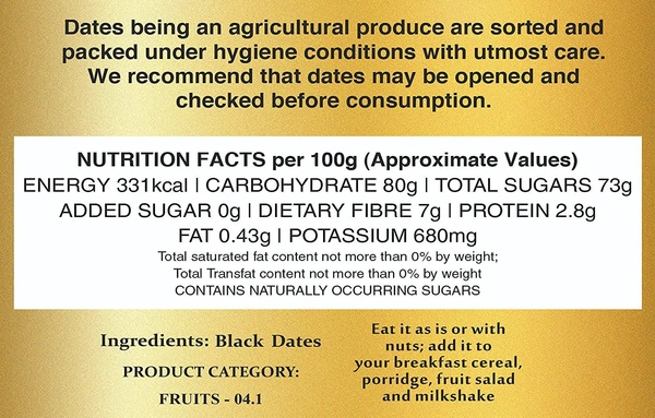 Manna Premium Black Dates 400g