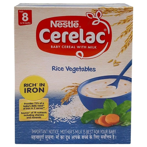 Cerelac Baby Cereal with Milk, Rice & Vegetables (8 to 12 months) 300g